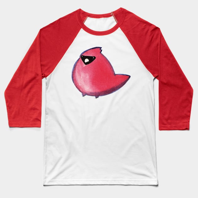 Kawaii Watercolor Cardinal Baseball T-Shirt by saradaboru